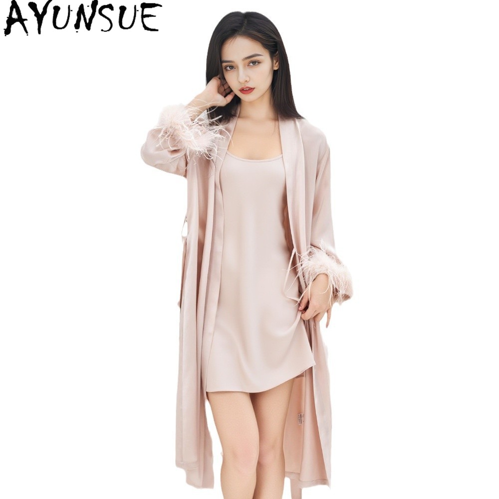 AYUNSUE 100% 리얼 멀버리 실크 로브 여성 나 - Home Textiles Store 리뷰 및 가격