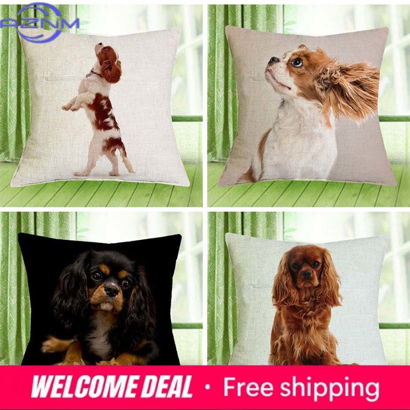 캐발리어 킹 찰스 스패니얼 45x45cm 베개 커버 침 - Quality Home Textiles 리뷰 및 가격